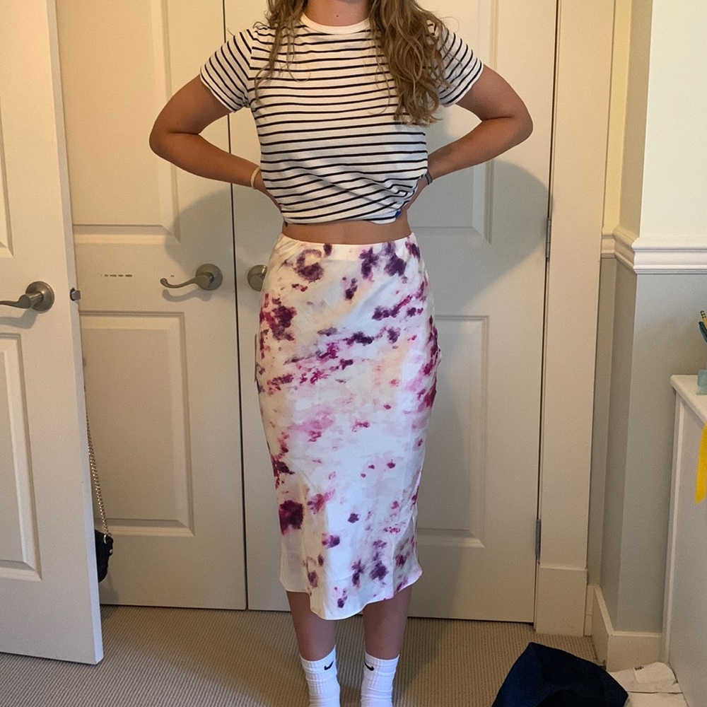 Silk Bardot skirt